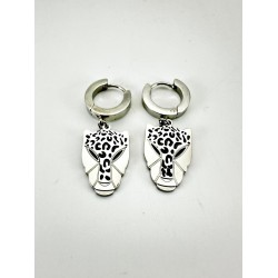 Gümüş Jaguar Detaylı Küpe